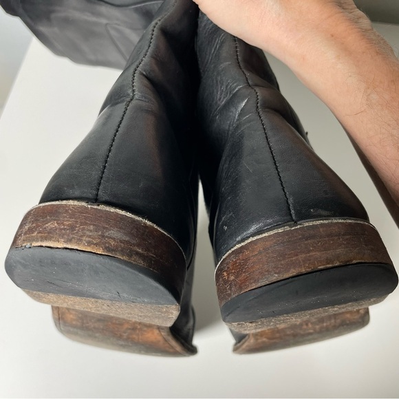 Frye Paige Pull On Riding Boots Size 9B Black - Picture 3 of 13